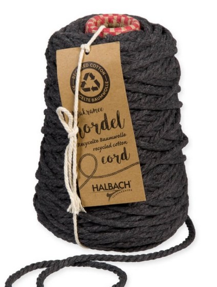 Baumwollkordel 5mm, schwarz